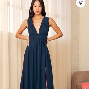 Heavenly Hues Navy Blue Maxi Dress
